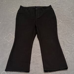 J. Crew Factory Black High Rise Flare Cropped Jeans
